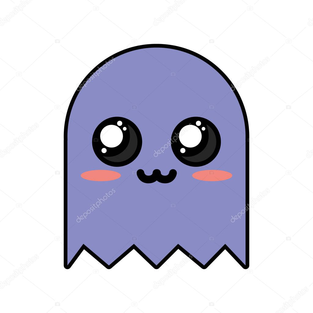 kawaii cute tender videogame character vector illustration