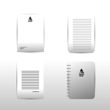 küme iş Şirket sabit şablon belgeleri vektör çizim ile