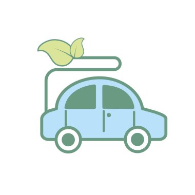 ecologycal araba ile çevre bakım vektör çizim için çıkar