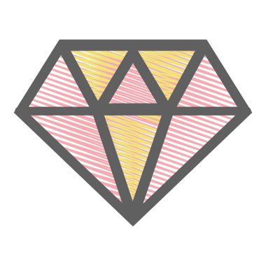 şirin elmas Lüks aksesuar mücevher, vektör çizim