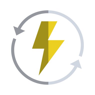 enerji tehlike sembolü ile vektör çizim çapında okları