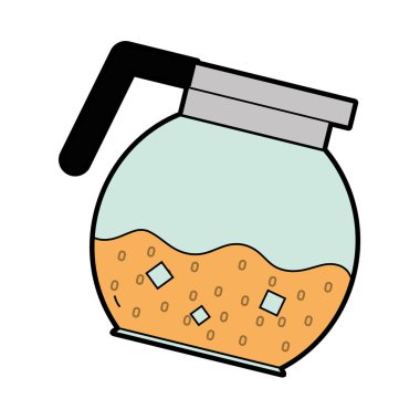 Kristal kavanoz espresso vektör çizim lezzetli kahve