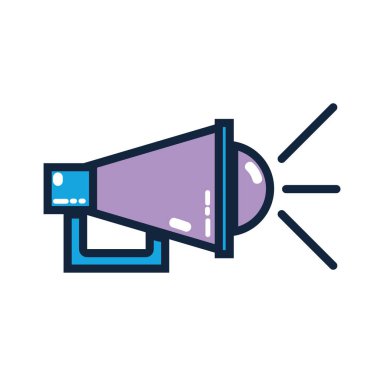 Genel vektör çizim iletişim iletisine megafon