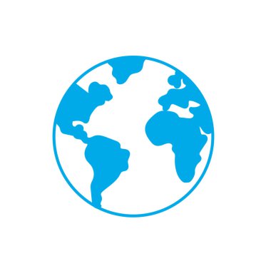 siluet güzel dünya gezegen ve doğal ekoloji illüstrasyon vektör