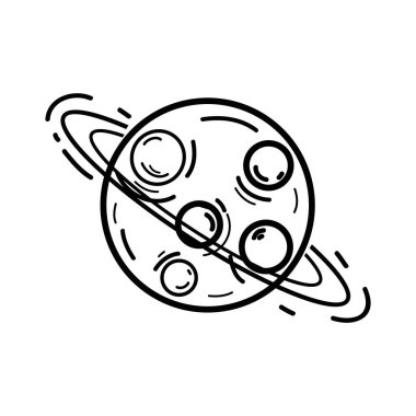 Şekil arama Uranüs gezegen gökada uzayda vektör çizim