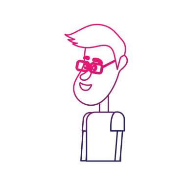 saç tasarım ve giyim vektör çizim satırı şirin adamla