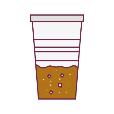 lezzetli kahve espresso cam vektör çizim simgesi