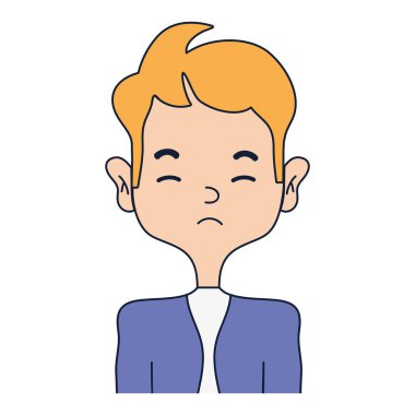 Uykulu adam şık giysileriyle ve hairstye vektör çizim