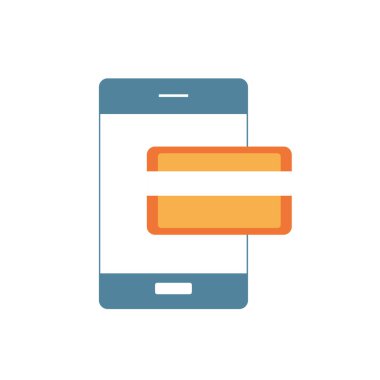 Smartphone teknoloji elektronik kredi kartı vektör çizim ile