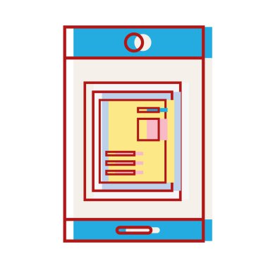 belge bilgi veri ile Smartphone teknoloji vektör çizim