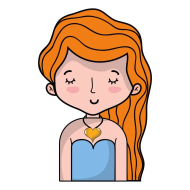 güzellik kadın saç modeli desiand ve bluz vetor çizim ile