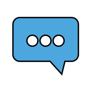 sohbet kabarcık metin ileti simge vektör çizim