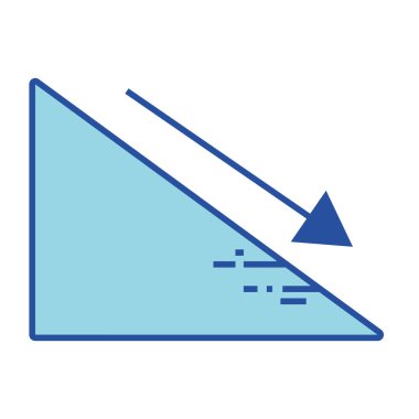 ok aşağı iş belge vektör çizim ile mali üçgen