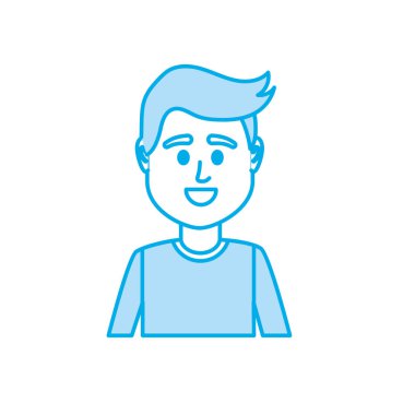 siluet avatar erkek t-shirt tasarım vektör çizim simgesi