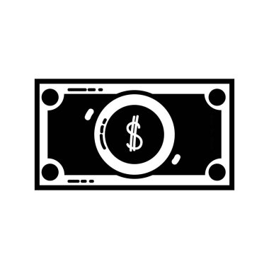 kontur bill nakit para ve Ekonomi Finans vektör çizim
