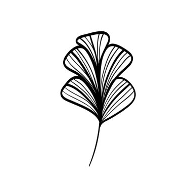 rustik doğal çiçek yaprakları tasarım vektör çizim ile