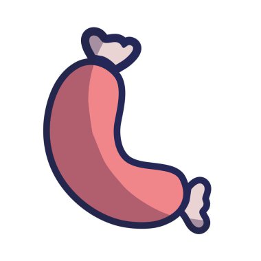 lezzetli sosis fast food yemek, vektör çizim