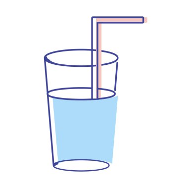 vectorillustration içmek için şişe cam ferahlık