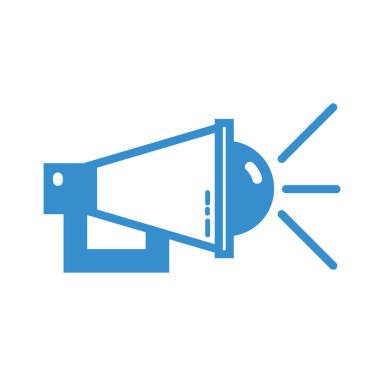 siluet megafon iletişim iletisine genel vektör çizim