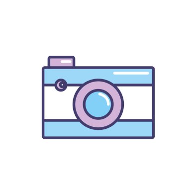 dijital kamera teknolojisi fotoğraf simge vektör tasarlamak için