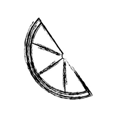 Şekil lezzetli dilim limon meyve vitamin ve protein vektör çizim ile