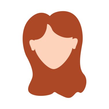 kadın kafa ve yüz saç modeli, vektör çizim tasarım ile