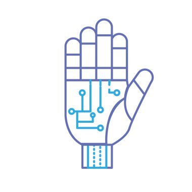 satır el devreler ve siber arabirimi bağlantı vektör çizim