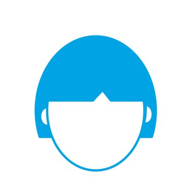 siluet avatar kadın baş saç modeli tasarımı ile illüstrasyon vektör