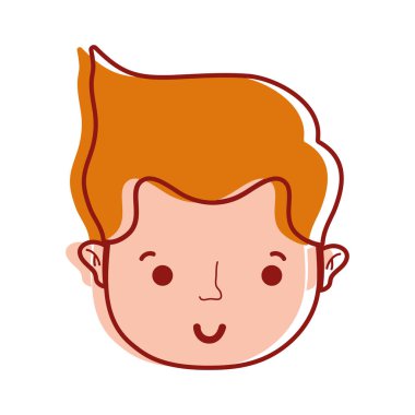 şirin adam kafa saç modeli tasarımı ile illüstrasyon vektör