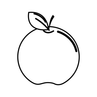 siluet elma meyve simge stok, vektör illstration tasarım görüntü