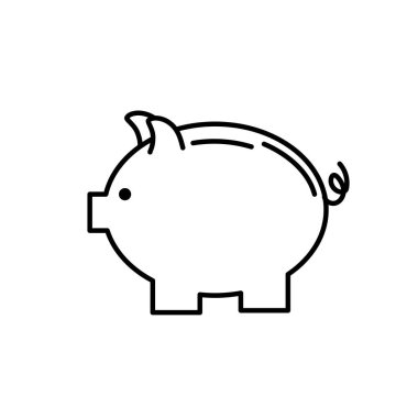 çizgili güzel domuz tema para vektör çizim kaydetmek için