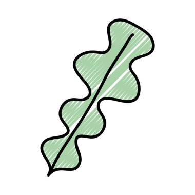 güzel organik leaf bitki, vektör çizim tasarım