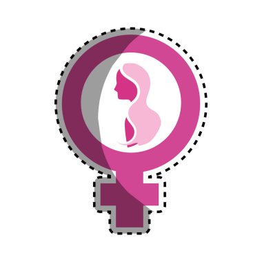 sembolü kadın gün kutlama, vektör çizim tasarım