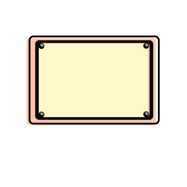 Metal amblemi uyarılar ve çerçeve tasarlamak vektör