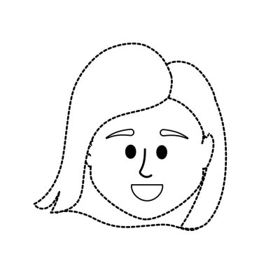noktalı şekil avatar kadın başına sosyal Kullanıcı vektör çizim