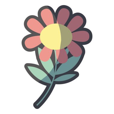 Güzellik çiçek bitki yaprakları, vektör çizim ile