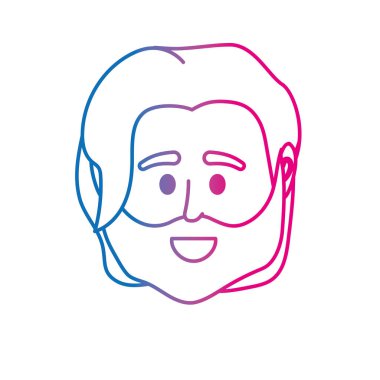 satır avatar adam başına sosyal Kullanıcı vektör çizim