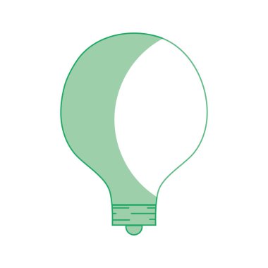 aydınlatmak için enerji ampul siluet vektör çizim simgesini yerleştirir