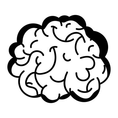 kontur insan beyni anatomi için yaratıcı ve akıl vektör çizim