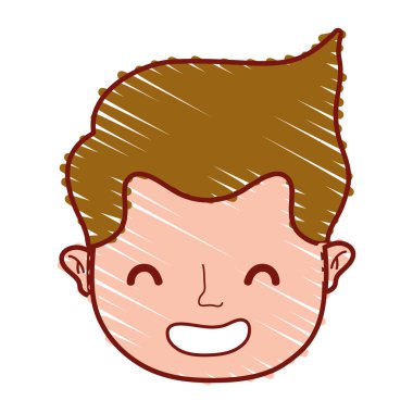 şirin adam kafa saç modeli tasarımı ile illüstrasyon vektör