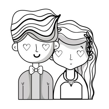 satır güzellik saç modeli tasarım vektör çizim ile evli