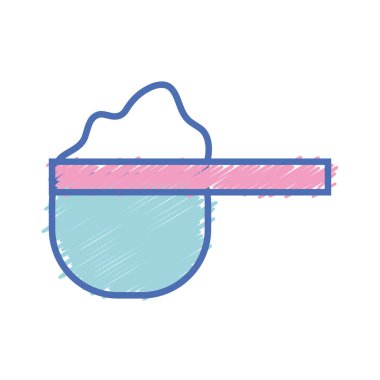 Elbiseleri temizlemek için güzel toz deterjan illüstrasyon vektör