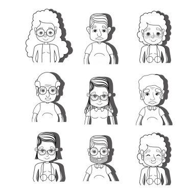 Eski insanlar çift kavramı vektör çizim koymak