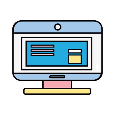 bilgisayar teknolojisi ile belge veri bilgi vektör çizim