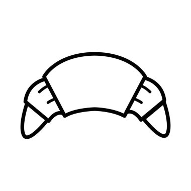 satır lezzetli kruvasan Ekmek Unlu Gıda vektör çizim