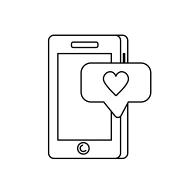 satır smartphone teknoloji sohbet kabarcık vektör çizim ile