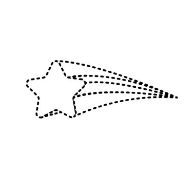 noktalı şekil kayan yıldız gökyüzü vektör çizim resimdeki parlak