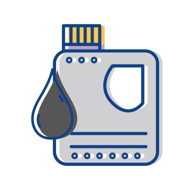 Araba sanayi vektör çizim için açılan şişeyle benzin