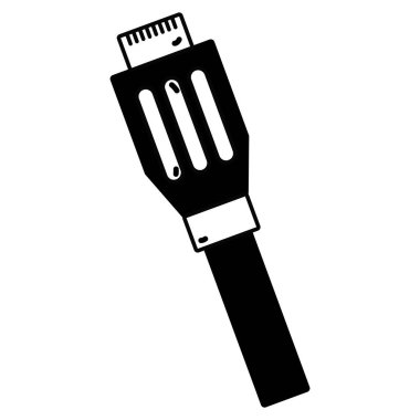 kontur HDMI konektör veri kablosu teknoloji vektör çizim