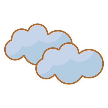 Güzellik bulutlar gökyüzü, vektör çizim tasarım hava